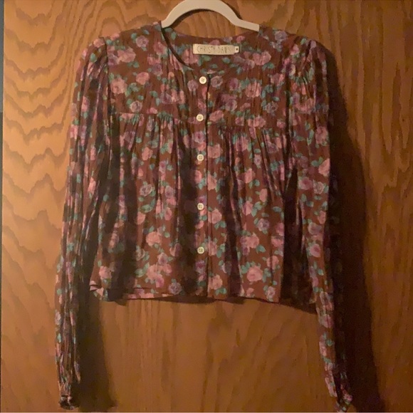 CHRISTY DAWN Medium Floral Button Up Top Dead Stock Rare - Picture 4 of 5